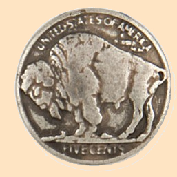 buffalo nickel button concho